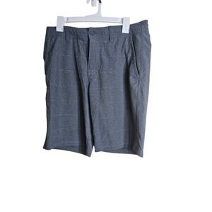 Hang Ten Short Men's Size 32 Gray Flat Front Slash Pocket Drawstring Striped